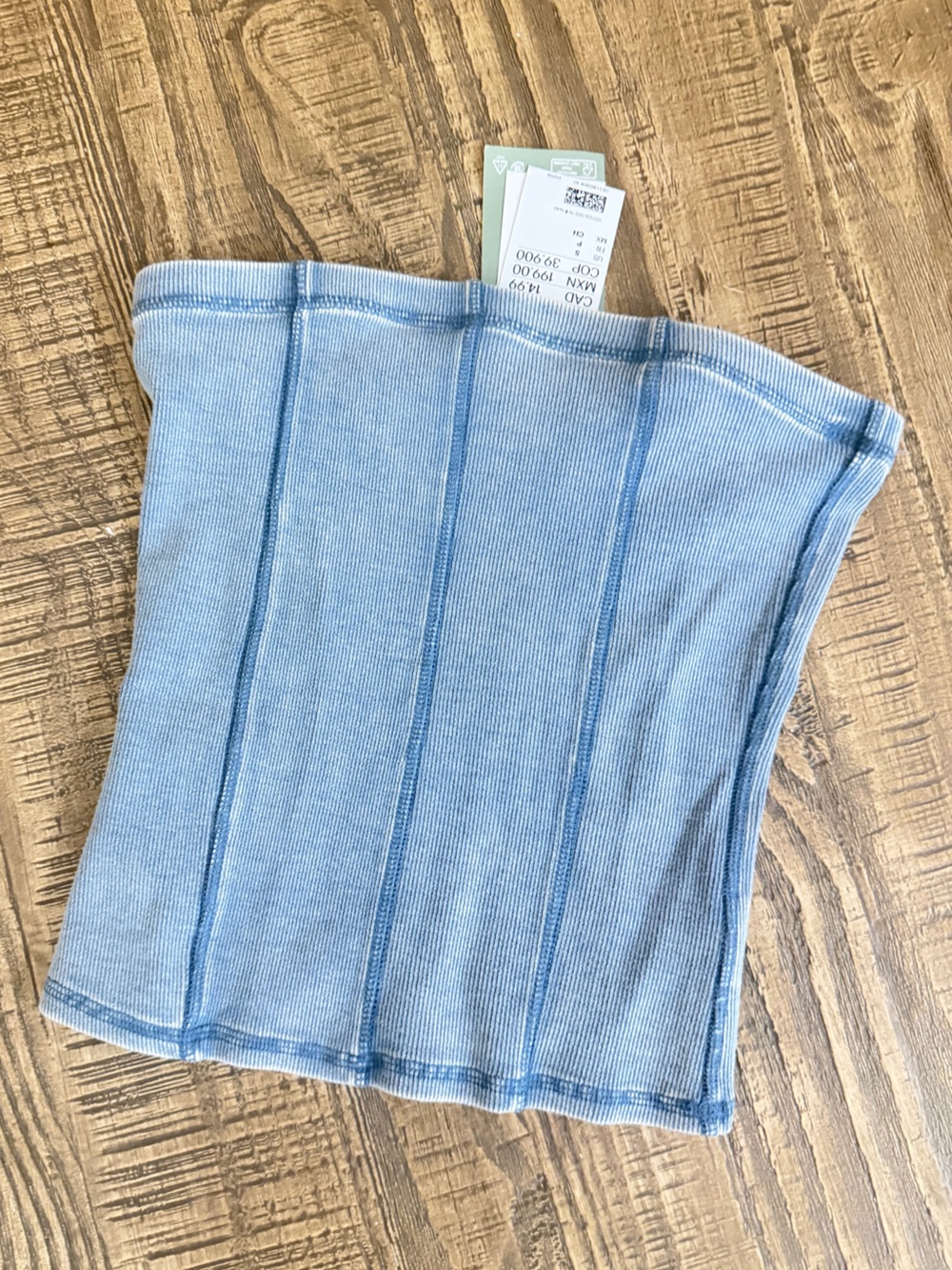 H&M Strapless Ribbed Tube Top.